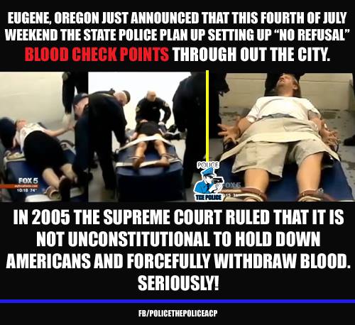 Looking for a good place to view your Independence Day fireworks display? Avoid Eugene, North Korea, apparently exempt from the United States Constitution. Dear God!!!!